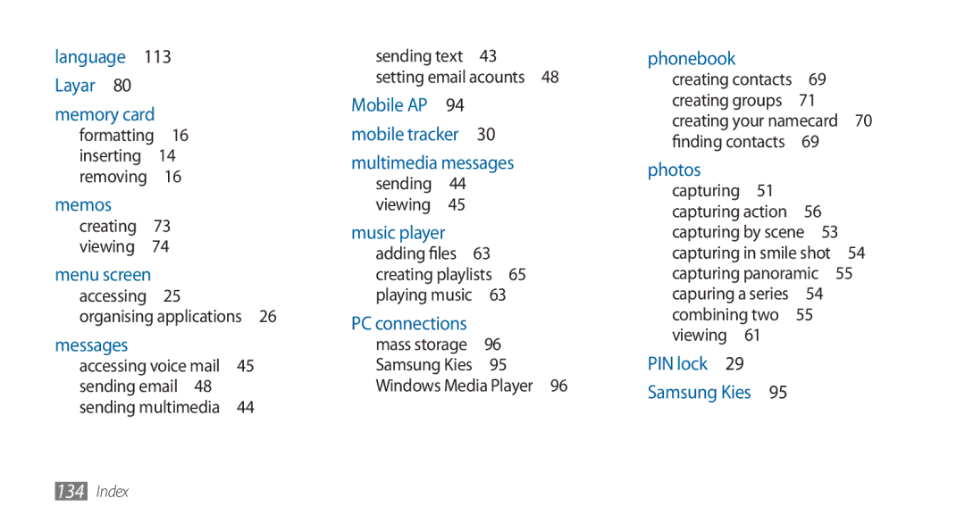 Samsung GT-I5800DKAATO, GT-I5800DKADTM manual Accessing Organising applications , Sending text Setting email acounts  